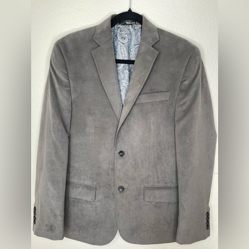 Murano Men's Wardrobe Essentials Classic-Fit
Twill Blazer gray Size M